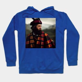 Scottish Highlander in Clan Tartan Hoodie